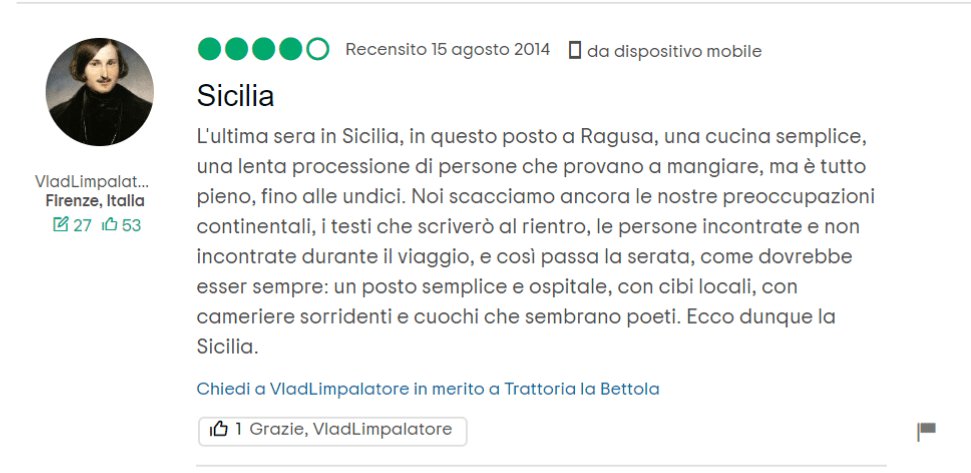 trattoria la bettola, ragusa